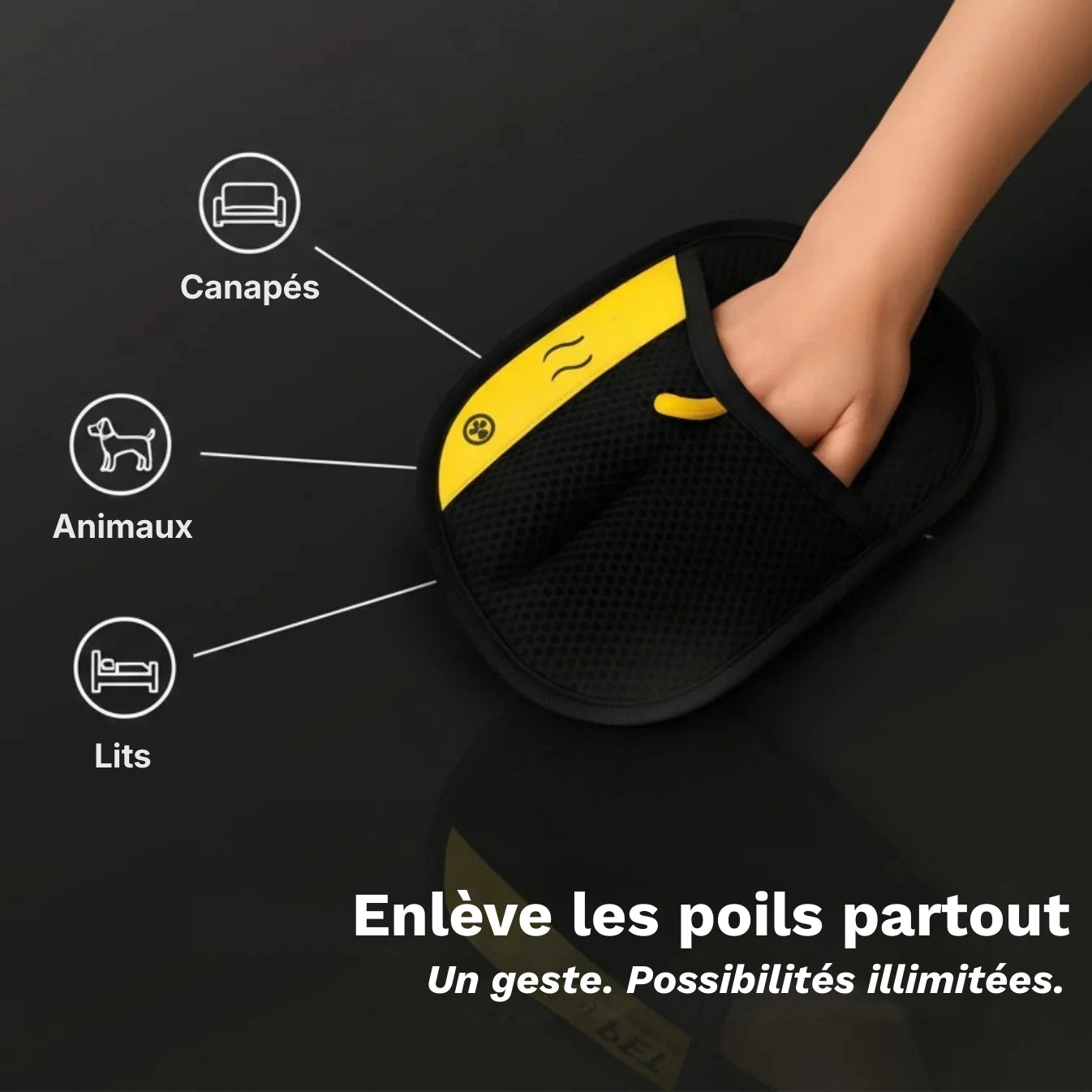 PetBrushy™ - Gant Anti-Poils Réutilisable & Écologique