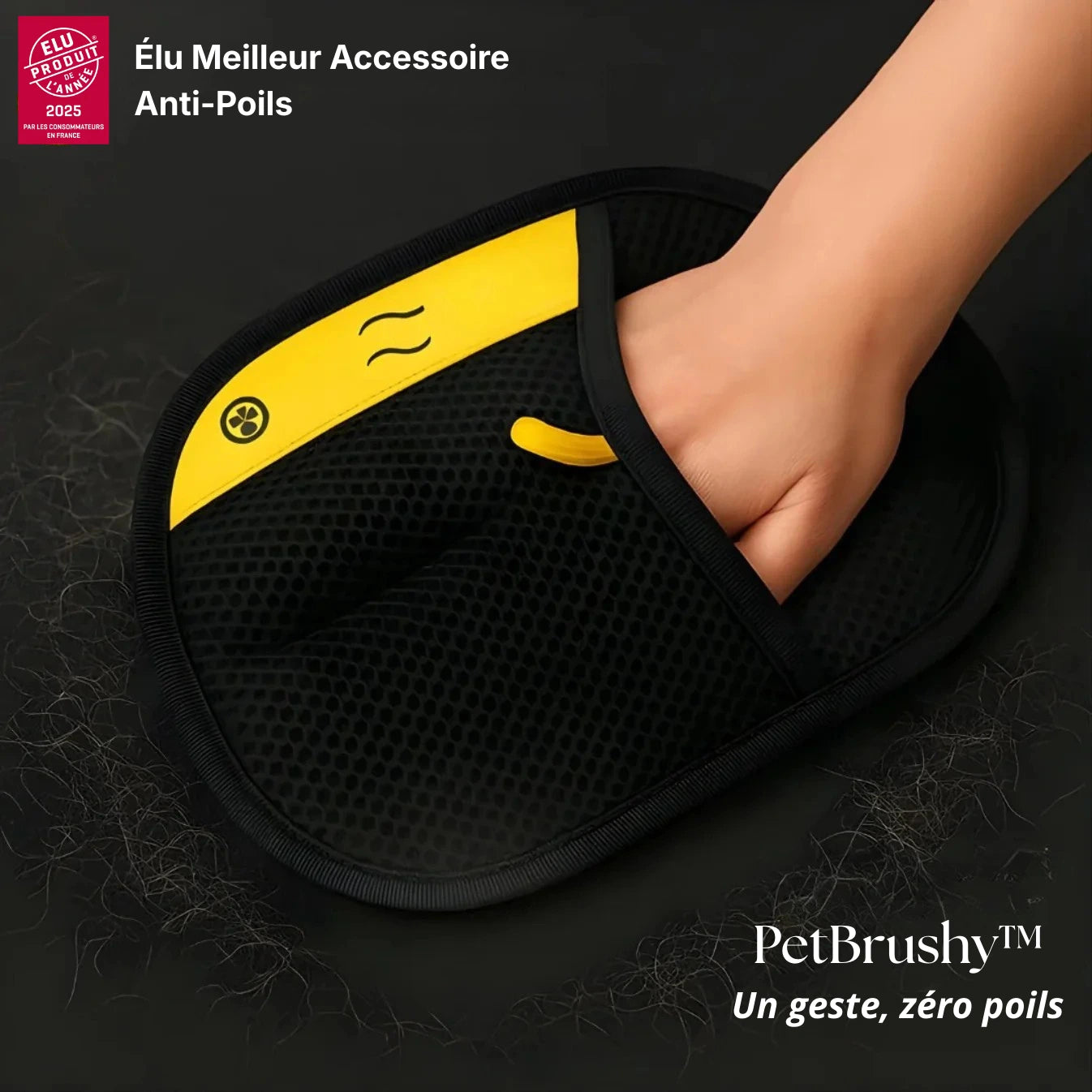 PetBrushy™ - Gant Anti-Poils Réutilisable & Écologique